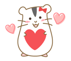 Soft hamster girl sticker sticker #5234310