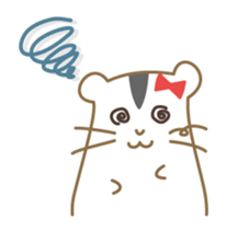 Soft hamster girl sticker sticker #5234317