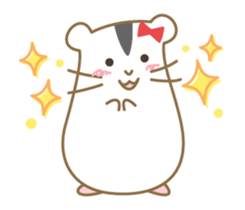 Soft hamster girl sticker sticker #5234318