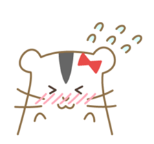 Soft hamster girl sticker sticker #5234322