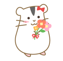 Soft hamster girl sticker sticker #5234330