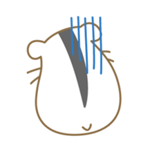 Soft hamster girl sticker sticker #5234333