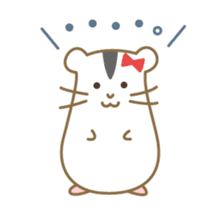 Soft hamster girl sticker sticker #5234336