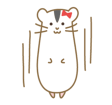 Soft hamster girl sticker sticker #5234339