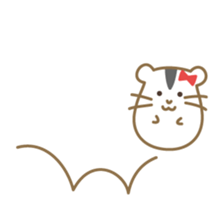Soft hamster girl sticker sticker #5234347