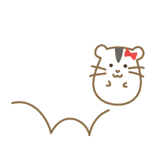 Soft hamster girl sticker sticker #5234347