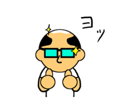 Bland head & funny hairs sticker #5236396