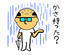 Bland head & funny hairs sticker #5236402