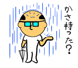 Bland head & funny hairs sticker #5236402