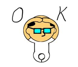 Bland head & funny hairs sticker #5236413