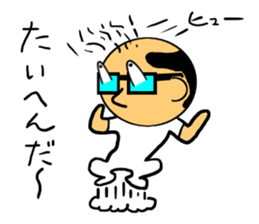 Bland head & funny hairs sticker #5236428