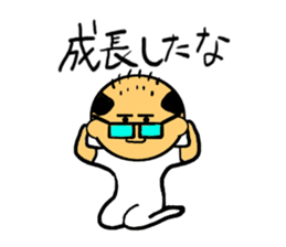 Bland head & funny hairs sticker #5236432