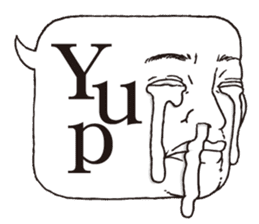 a realistic speech balloon english ver sticker #5236959