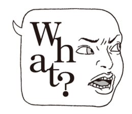 a realistic speech balloon english ver sticker #5236961