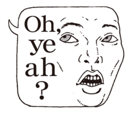 a realistic speech balloon english ver sticker #5236965