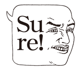 a realistic speech balloon english ver sticker #5236967