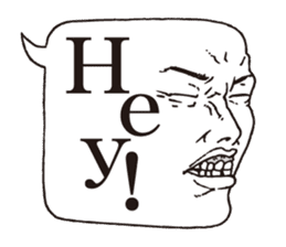 a realistic speech balloon english ver sticker #5236969