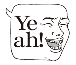 a realistic speech balloon english ver sticker #5236972