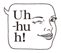 a realistic speech balloon english ver sticker #5236975