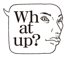 a realistic speech balloon english ver sticker #5236980