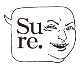 a realistic speech balloon english ver sticker #5236981