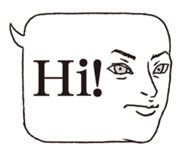 a realistic speech balloon english ver sticker #5236983