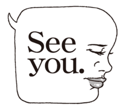 a realistic speech balloon english ver sticker #5236987