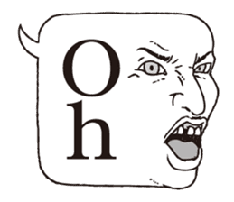 a realistic speech balloon english ver sticker #5236989