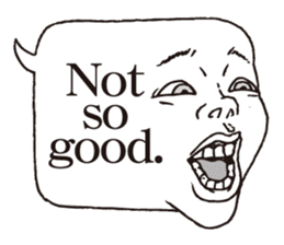 a realistic speech balloon english ver sticker #5236992