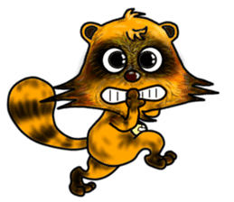 Mischievous raccoon dog sticker #5238368