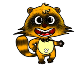 Mischievous raccoon dog sticker #5238372