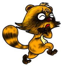 Mischievous raccoon dog sticker #5238373