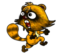 Mischievous raccoon dog sticker #5238375