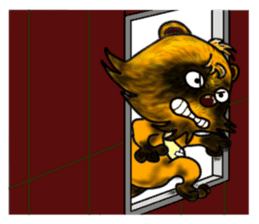 Mischievous raccoon dog sticker #5238377