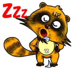 Mischievous raccoon dog sticker #5238385