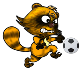 Mischievous raccoon dog sticker #5238389