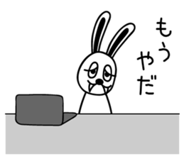 White rabbit and black-and-white panda sticker #5239275