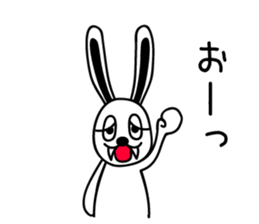 White rabbit and black-and-white panda sticker #5239282