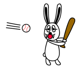 White rabbit and black-and-white panda sticker #5239291