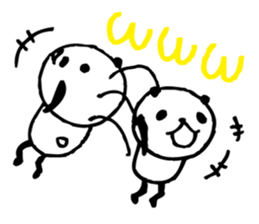 Every day of a panda-I laugh earnestly- sticker #5241015