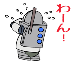 Little astronaut going back home. sticker #5242532