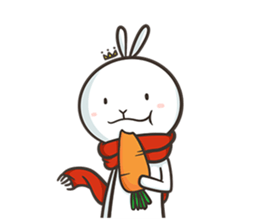 Rabbit King's Life By Black Rabbit sticker #5242740