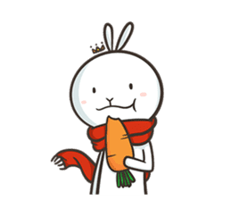 Rabbit King's Life By Black Rabbit sticker #5242740
