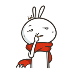 Rabbit King's Life By Black Rabbit sticker #5242741