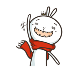 Rabbit King's Life By Black Rabbit sticker #5242748