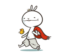 Rabbit King's Life By Black Rabbit sticker #5242750