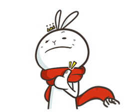Rabbit King's Life By Black Rabbit sticker #5242755