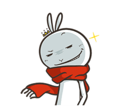 Rabbit King's Life By Black Rabbit sticker #5242756