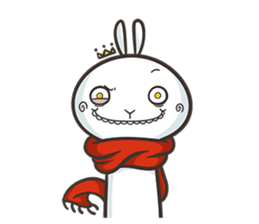 Rabbit King's Life By Black Rabbit sticker #5242758