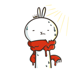 Rabbit King's Life By Black Rabbit sticker #5242762